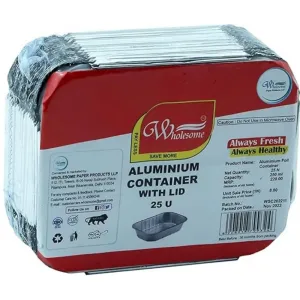 WHOLESOME – ALUMINIUM CONTAINER 25U (250 ML)